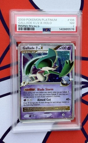 Gallade E4 LV.X Rising Rivals Holo #106/111 PSA 7