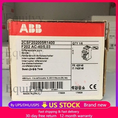 ''NEW''one new ABB Residual current protector F202 AC-40/0.03 spot stock