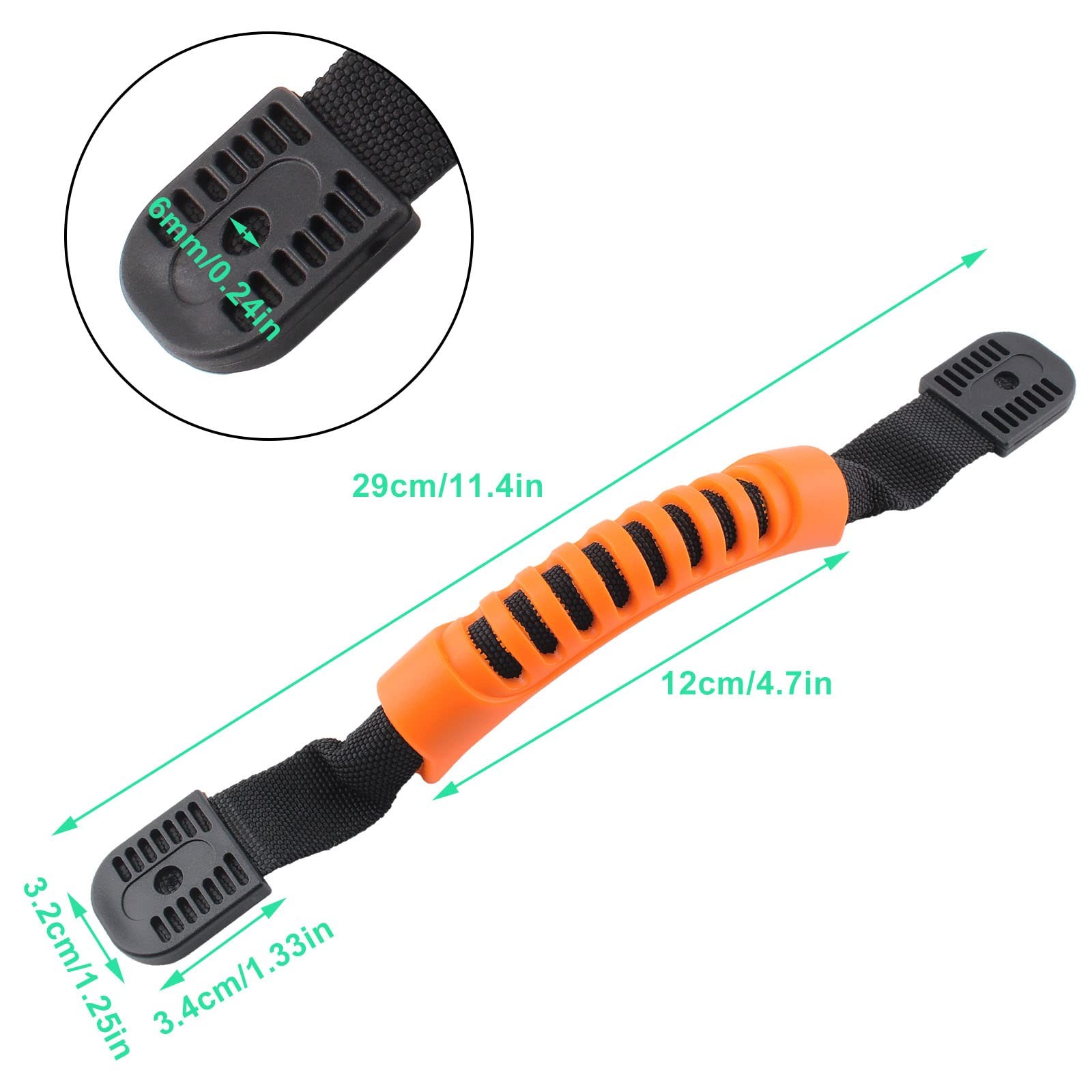 Kayak Carry Handles - Side Mount Replacement with Plastic Buckle for Paddle,