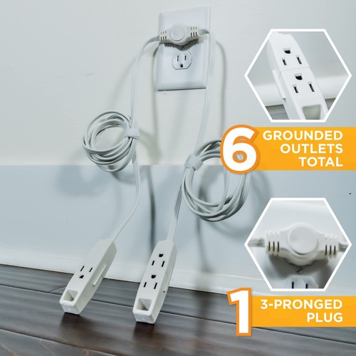 67014340 Sofa Cord; 6 Total Outlets; 6 Foot Cord on Each Side; 16 Gauge 3 Pro... - Picture 4 of 9