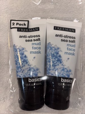 Freeman Anti-Stress Sea Salt  mud face mask Basics 1.5 oz (2 Tubes)