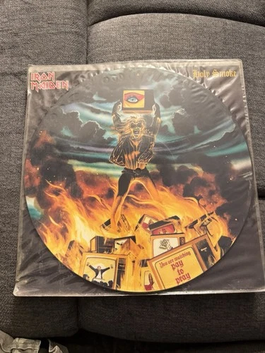 IRON MAIDEN 12" HOLY SMOKE- 1990 ORIGINAL UK PICTURE DISC  12EMPD 153