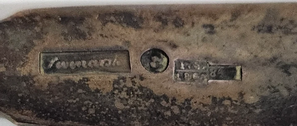 Raro cucharón de plata ruso 84 Yosef Shoshansky fabricante judío Foto 4 de 4