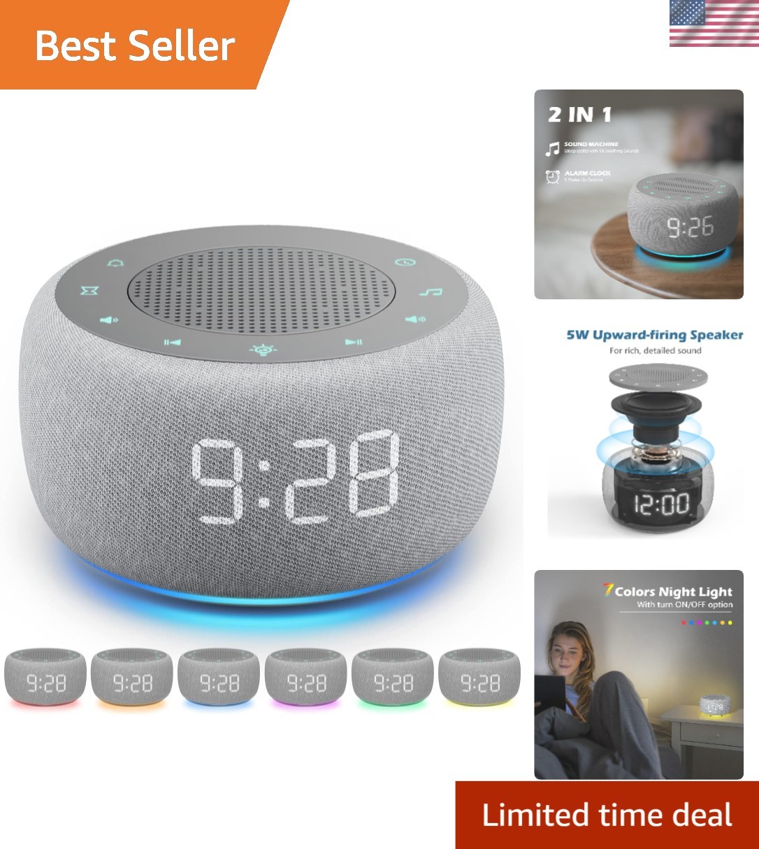: 18 Relaxing Sounds And 7 Night Light Colors