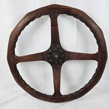 Super Rare 1920s Wood Steering Wheel Vintage Automotive Decor Collectible