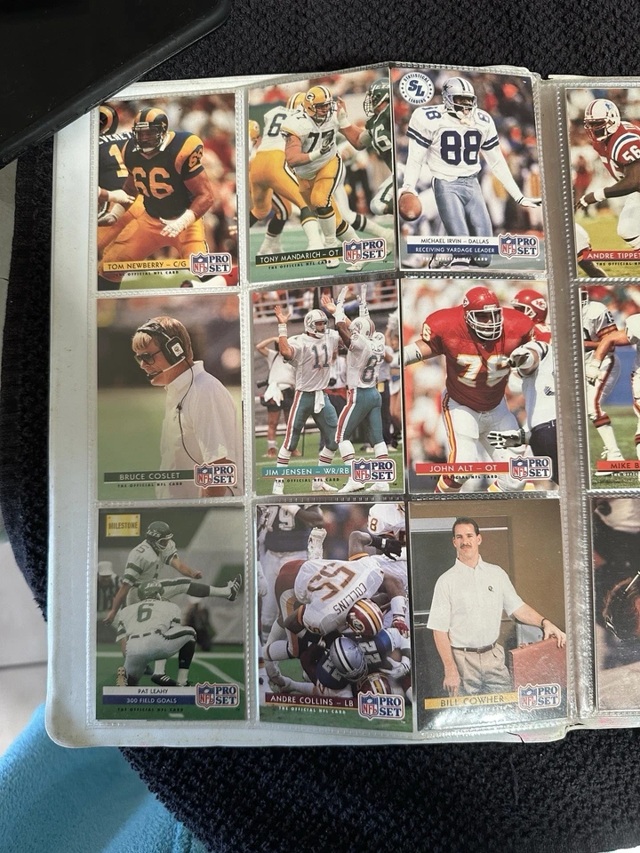 1992 Pro Set FACT MOBIL Football COMPELTE Set #1-6 In Promo Folder Elway Moon - Image 3 of 4