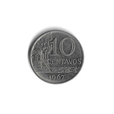 1967 Brazil - 10 Centavos - 714 - Copper Nickel - 5.5g