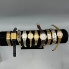 Seiko Watch Lot Women 10 Gold Silver Brown Quartz Mechanical Tank WL2 PARTS