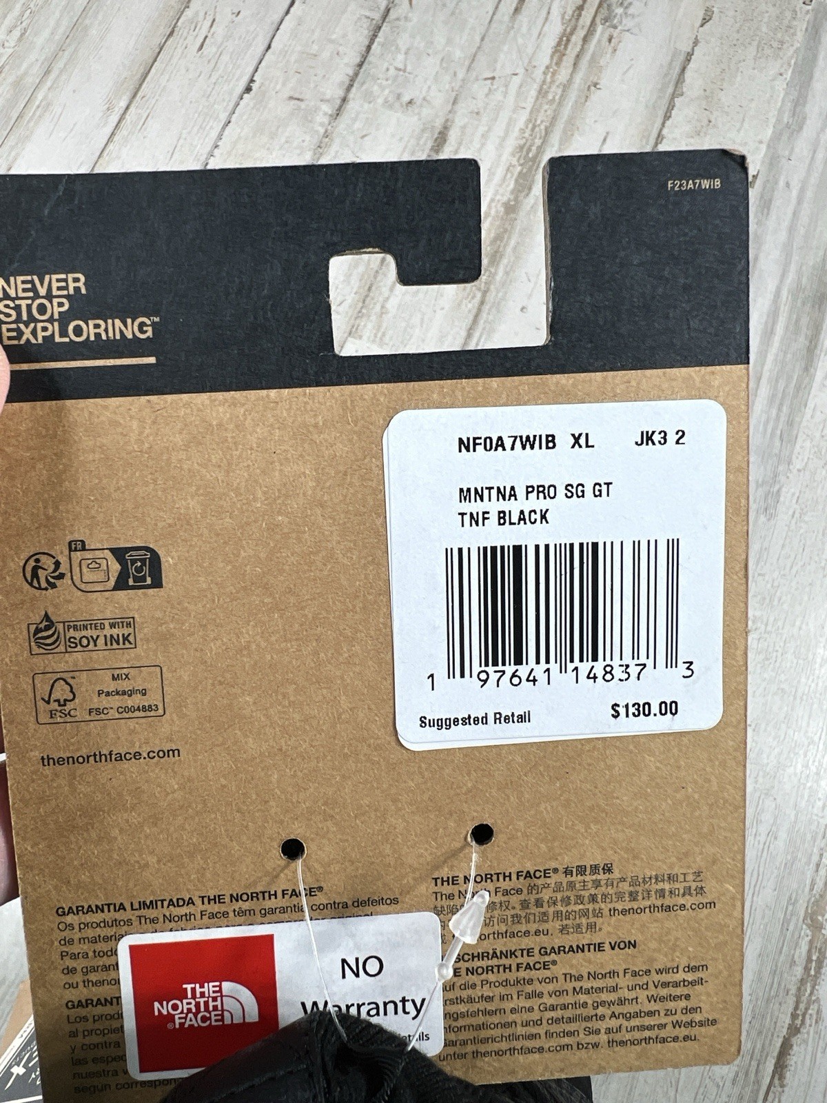 The North Face Montana Pro SG GTX Mitt Mens XL  Black NF0A7WIB NWT thumbnail 8