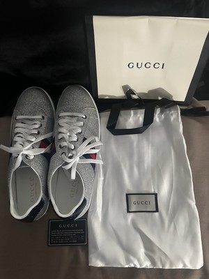 Gucci - Men s Trainers/sneakers Silver Glitter - Men s Size 11