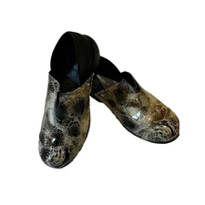 Rocky 4Eur sole Women's Snakeskin Print Teacher Nurse Slides Clogs Sz 39 8 -8.5