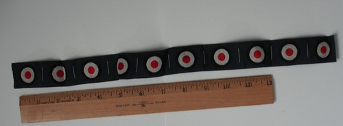 Rare WW2 German uncut strip of 10 Heer Army M-43 Bevo Woven Cockades