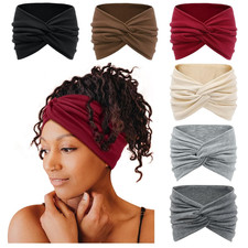 Tobeffect Wide Headbands for Women, 7'' Extra Large Turban Headband Boho Hairban