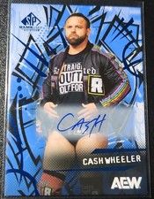 2025 Upper Deck SP Game Used AEW #66 Cash Wheeler Blue Autograph FTR