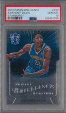 2012-13 Panini Brilliance ANTHONY DAVIS Rookie Card RC #234 STARBURST PSA 10!. rookie card picture