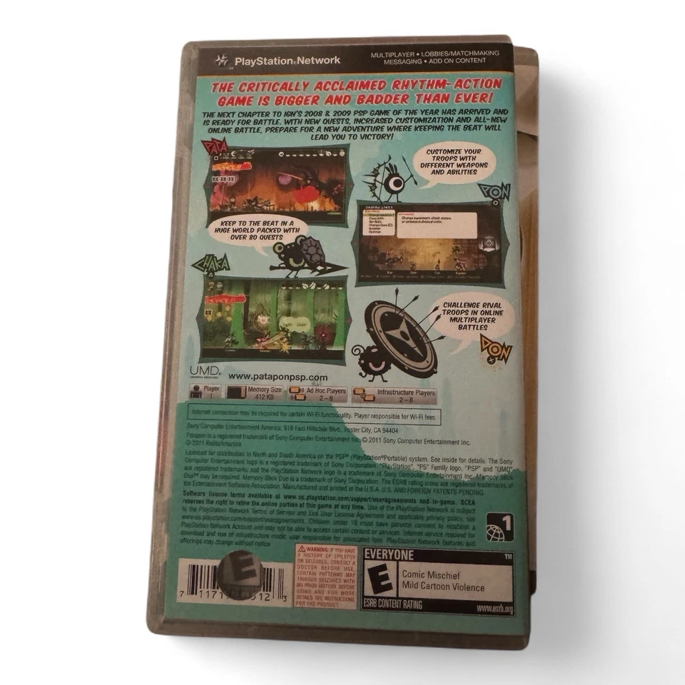 Patapon 3 (PSP) U.S. Version - Complete W/ Box, Manual, Insert - Image 2 of 2