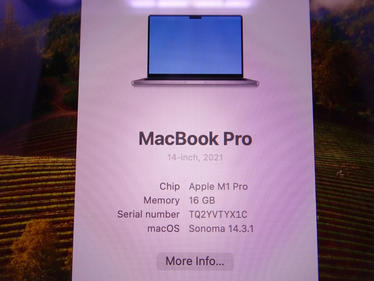 Apple MacBook Pro 14 In M1 Pro Chip 2021 16GB 512GB SSD Space Gray  