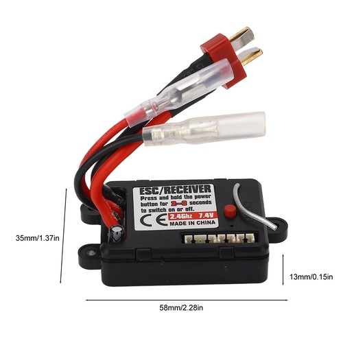 30A RC Brushed ESC 2.4GHz 4HC Waterproof Multiple Protection Fit For SCY 161 - Picture 4 of 22