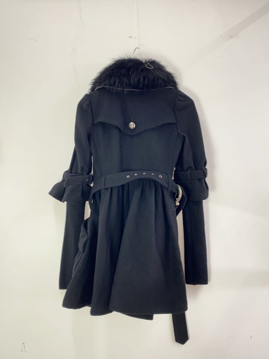 BURBERRY BLUE LABEL OTHER COAT 38 WOOL Black FNF05-810-09 BURBERRY BLUE LABEL OTHER COAT 38 WOOL Black FNF05-810-09