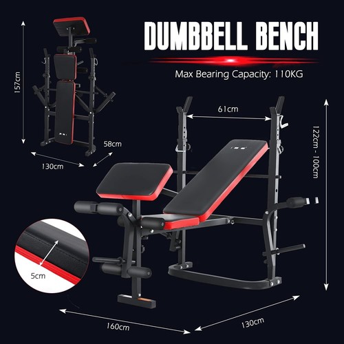 ISE Banc de Musculation Multifonction Réglable Pliable Inclinable  SY-5430B - Photo 7/8