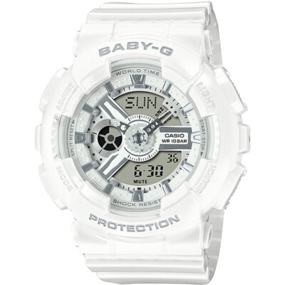 BABY-G BA-110X-7A3JF ホワイト CASIO BABY-G BA-110X-7A3JF White x Silver Series Analog Digital