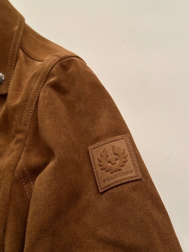 Auténtica chaqueta de motociclista de gamuza Belstaff Fenway 38 UK 48 IT M £1295 Foto 3 de 4