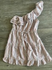 Sexy! Forever 21 One Shoulder Summer Dress Ruffle Size Small