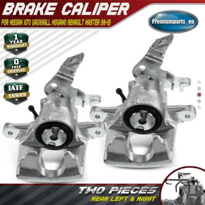 2x Brake Caliper Rear for Renault Master Vauxhall Movano Nissan ...