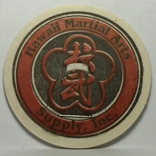 Vintage Pog / Milk Cap * Hawaii Martial Arts Supply Inc * Red * Bin43