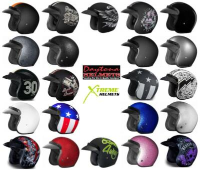 #ad Daytona Cruiser Helmet Slim Line 3 4 Open Face Quick Release DOT 2XS 4XL $107.96