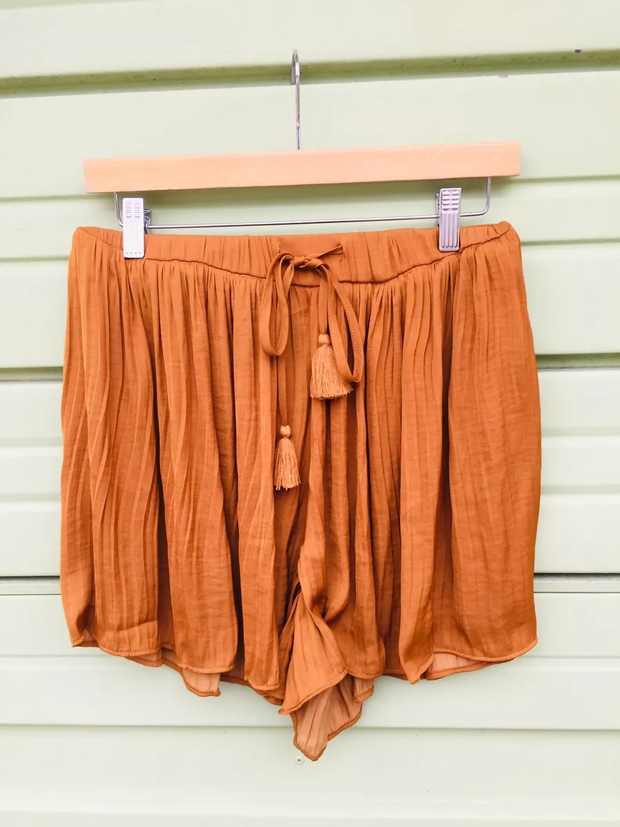 Zara hotsell pleated shorts