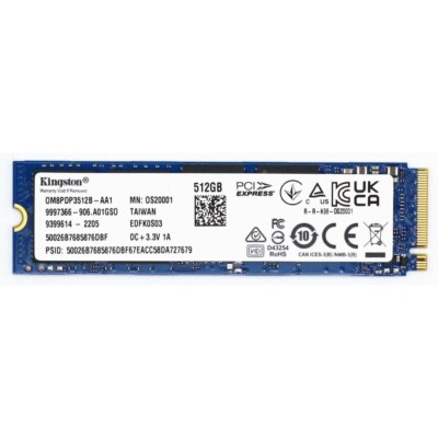 Kingston 0M8PCP3512F 512 GB NVMe 80mm Solid State Drive