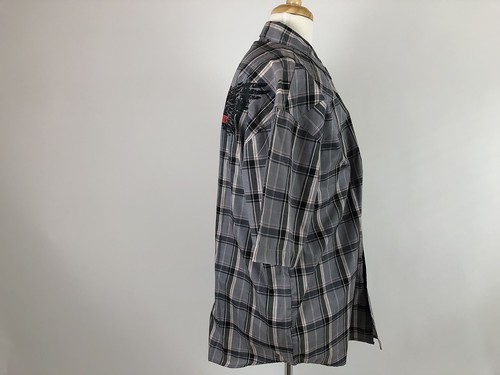 Street Rules 2XL Multicolor Plaid Short Sleeve Button-Up Men's Shirt - Picture 6 of 10