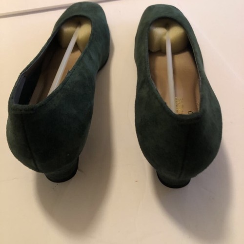 Magdesians Womens Whistle Classic Pump Heel Green Slip On Low Square Toe 8.5N - Picture 5 of 8