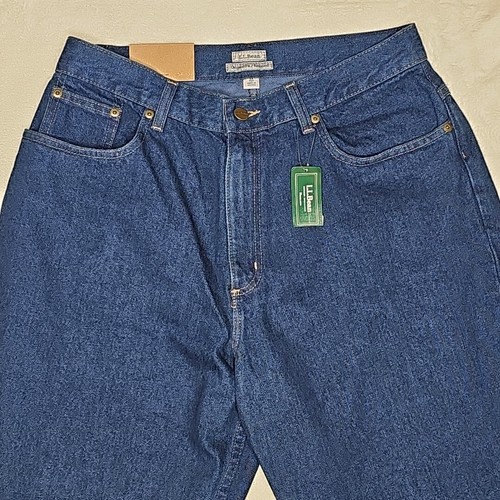 L.L.Bean Blue Denim Original Fit Relaxed Jeans Women's Size 14 Regular NWT