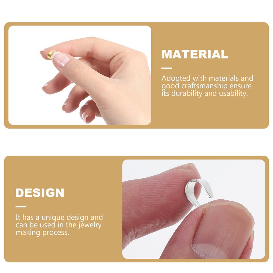 500 Pcs Bail Charm Clasp Necklace Oval Buckle Vintage Jewelry Crafts eBay