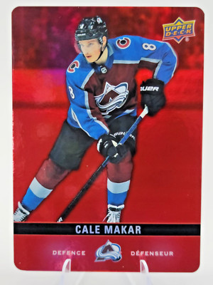 2019-20 Upper Deck Tim Hortons Cale Makar Rookie RC RED Die Cut #DC-19 Avalanche