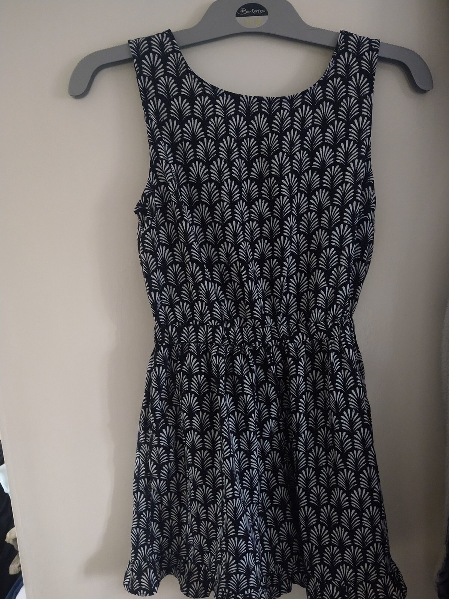 Next Black And White Girls Playsuit 12 Yrs UK