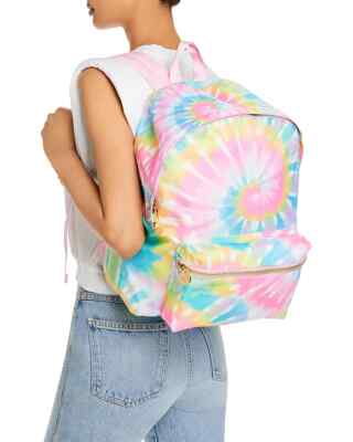 $148 NEW STONEY CLOVER LANE Tie Dye Backpack Pastel Zip Gold  display picture 2