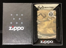 ZIPPO REALTREE Camouflage w/Logo Butane Insert Windproof Lighter & Case BNIB!!!