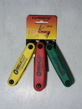 Bondhus Gorilla Grip 3pc SAE & Metric & Torx Hex Key Folding Wrench Set #12533