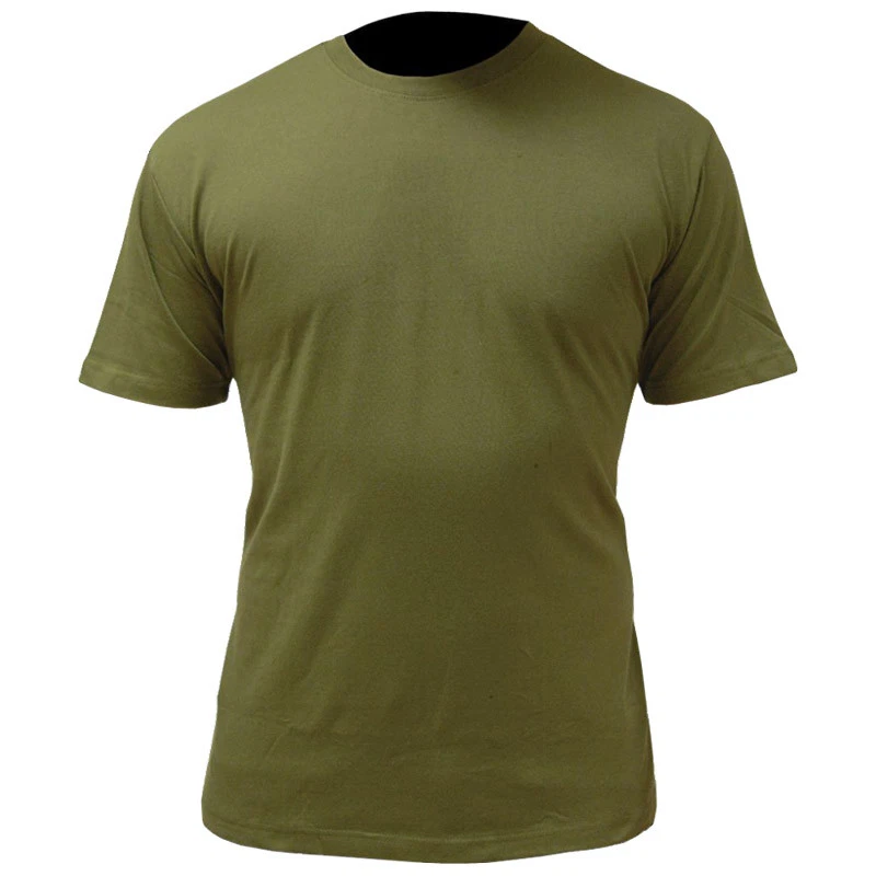 Military Cotton T Shirt Army Cadet Olive Green Tee British OG Combat Top S XXL