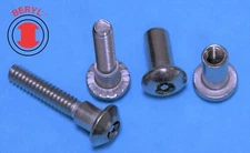 T27, Stainless Steel Six Lobe With A Pin Sex Bolts #10-24X1/2"(3/4") - 10sets