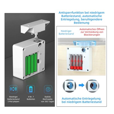 Electronic Cabinet Drawer Lock Invisible Hidden Installation DIY Smart NFC Locks