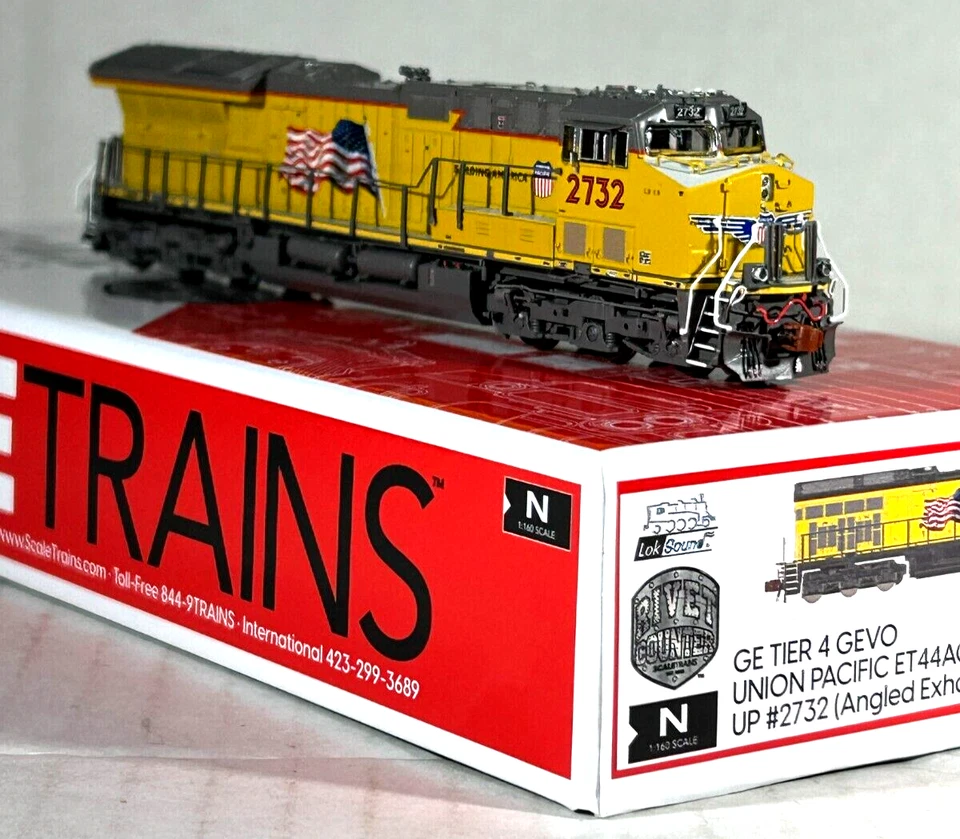 SCALETRAINS N SCALE GE TIER 4 GEVO ET44C4 LOCOMOTIVE SOUND&DCC UP SXT33668 - Image 2 of 3