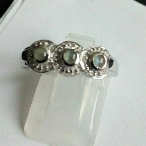 100% GENUINE NATURAL COLOUR CHANGE Alexandrite Cats Eye Silver Ring - Picture 6 of 6