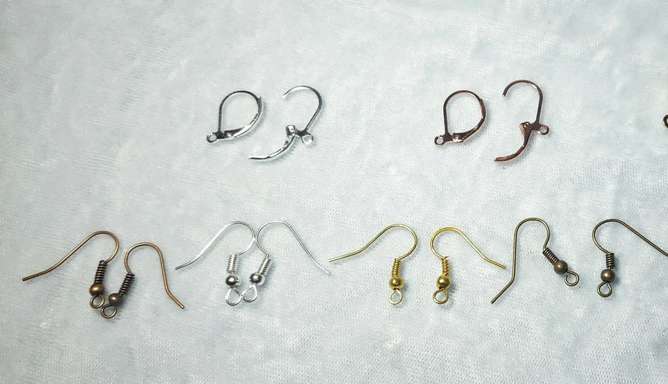 10 un. Alambres para pendientes franceses ganchos para peces o palanca trasera palanca 6 colores Foto 2 de 3