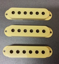 Mighty Mite Squire/Import Strat Style Pickup Covers In Cream Set of 3