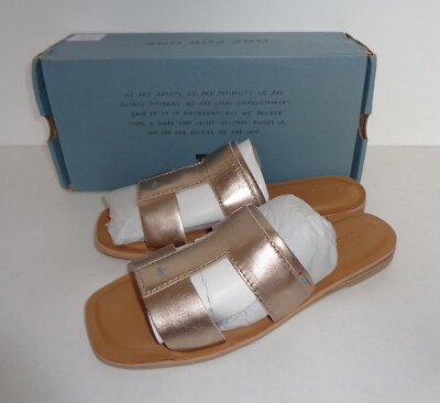 TOMS Ladies New Slip On Womens Leather Summer Sandals RRP