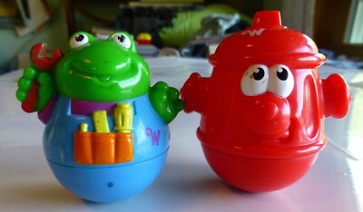 Lot of 2 Playskool Hasbro Weebles Wobble Roly Poly Toys 2003